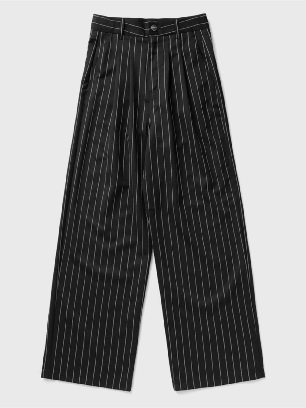 Carhartt WIP W Seaton Pant Black Pinstripe Wool Blend Trousers Sz 27